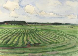 Piet Mondriaan - Landscape With Mowed Field II