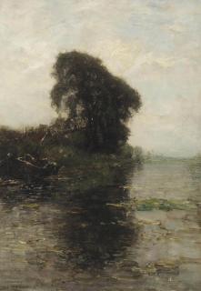 Piet Mondriaan - Landzicht Farm under Light Blue Sky