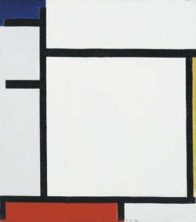 Piet Mondrian - Composition With Blue, Yellow, Red And Gray