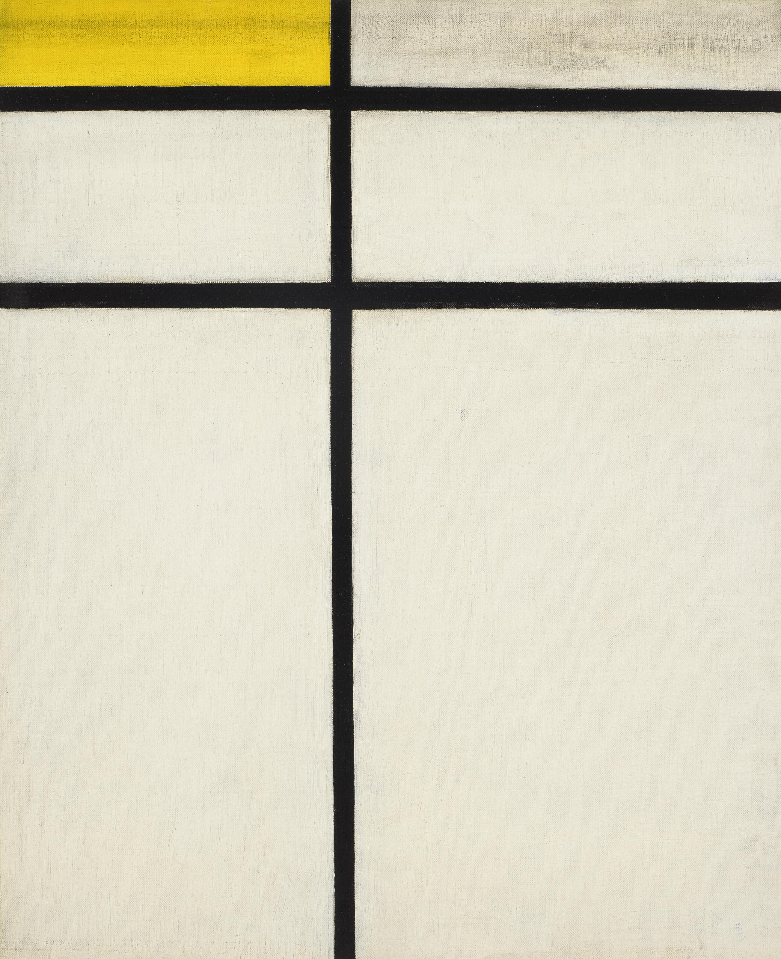 Piet Mondrian - Composition with Double Line and Yellow (unfinished)