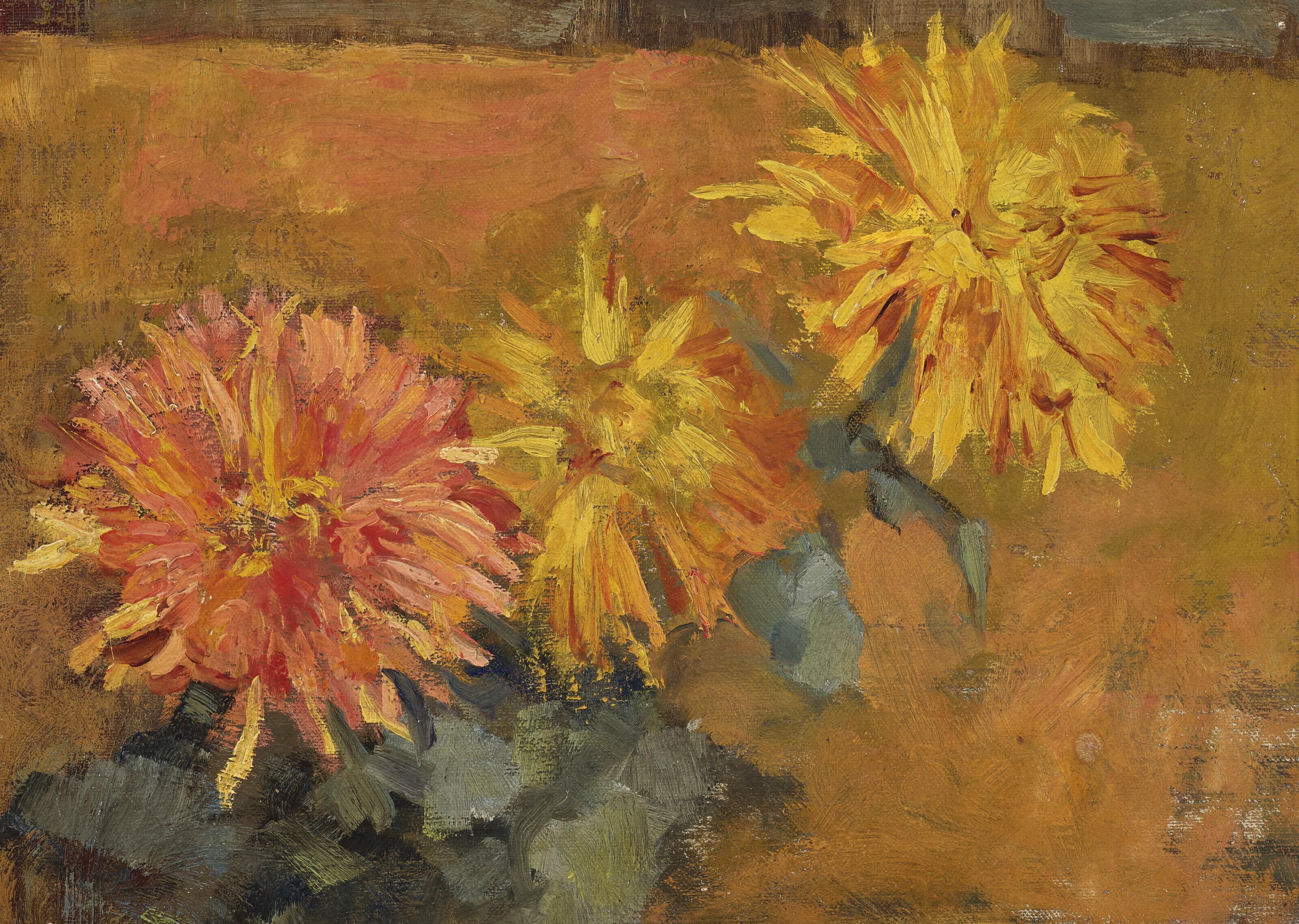 Piet Mondrian - Drie Chrysanten