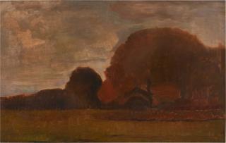 Piet Mondrian - Field with Oak Trees at Dusk