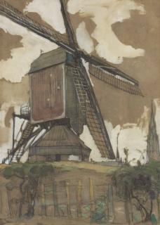 Piet Mondrian - Postmolen in Veghel