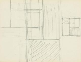 Piet Mondrian - Sketchbook 1925. Sheet F: Two Square Compositions