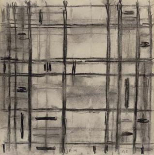 Piet Mondrian - Study I For Broadway Boogie Woogie (Recto); Sketch For A Rectangle Composition With Color Indications (Verso)