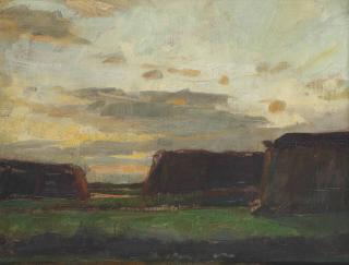 Piet Mondrian - Three haystacks in a field