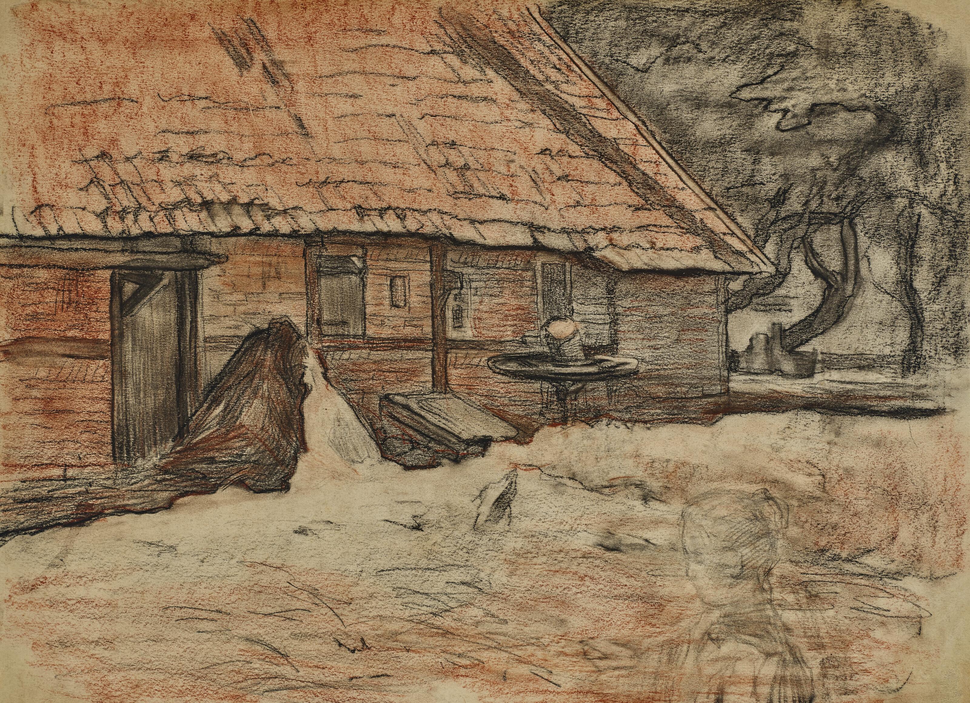 Piet Mondrian - Zijaanzicht van een boerderij bij Winterswijk