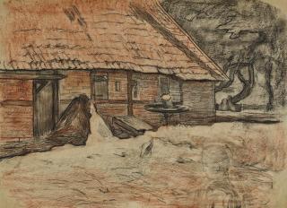 Piet Mondrian - Zijaanzicht van een boerderij bij Winterswijk