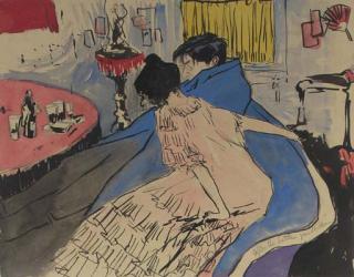 Piet Van Der Hem - After the battle (recto); A figure study (verso)