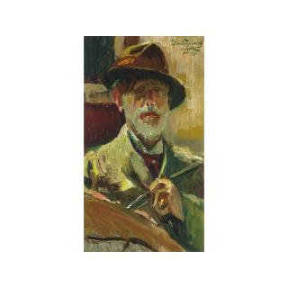 Piet van Wijngaerdt - A Selfportrait Of The Artist At Work