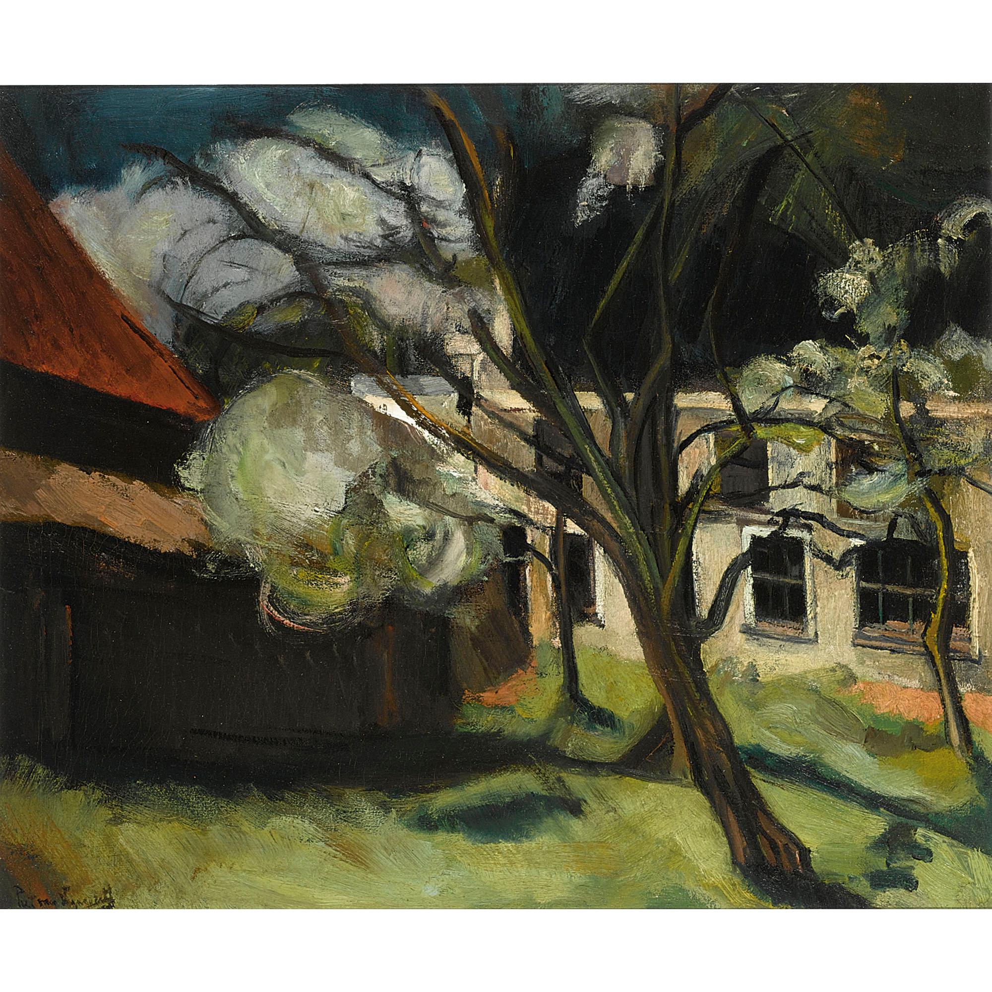 Piet van Wijngaerdt - Dutch Het Verlaten Huis In Den Boomgaard