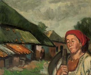 Piet van Wijngaerdt - Landschap met figuren in Brabant