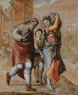 Pieter Aertsen - The expulsion of Hagar and Ishmael