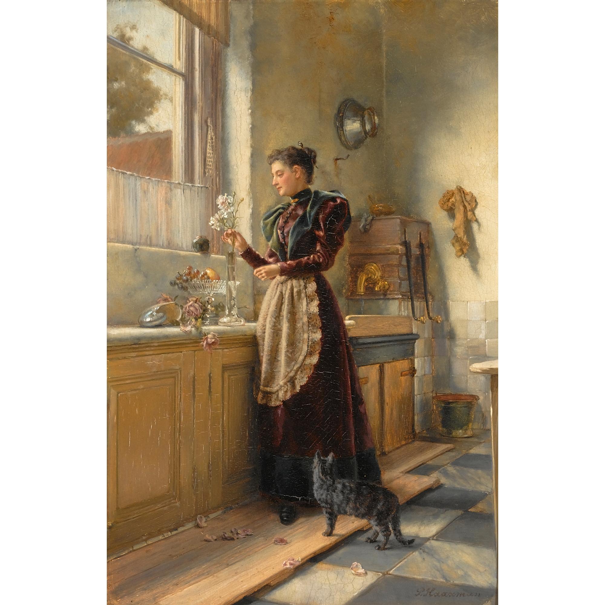 Pieter Alardus Haaxman - Arranging The Flowers