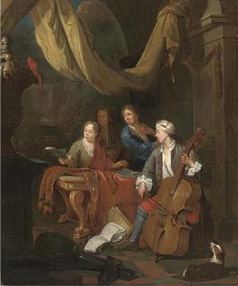 Pieter Angellis - A Musical Gathering In An Elegant Interior