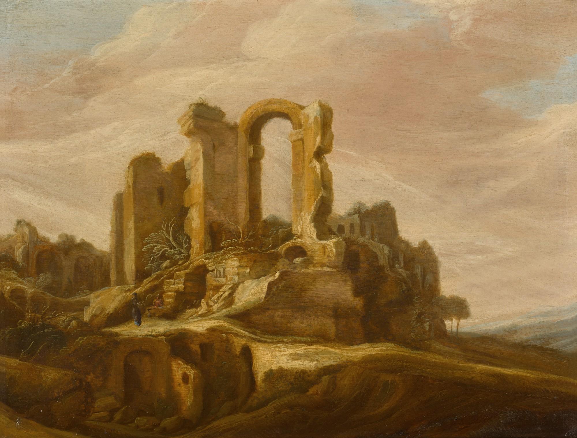 Pieter Anthonisz. Van Groenewegen - Roman ruins with figures