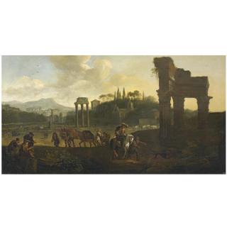 Pieter Boddingh van Laer - Rome, A View Of The Campo Vaccino