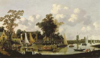 Pieter Bout - A holiday afternoon on the Zwaenhals, near Rotterdam