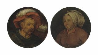 Pieter Brueghel Ii - Head of a landsknecht; and Head of a woman