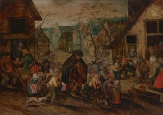 Pieter Brueghel II - The blind hurdy-gurdy player