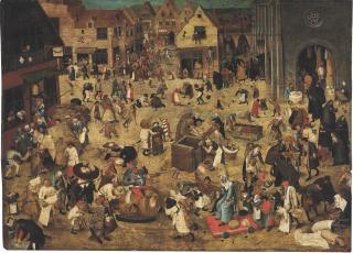 Pieter Brueghel II - The Combat between Carnival and Lent