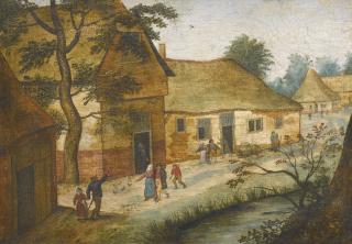 Pieter Brueghel The Younger - A Village Street