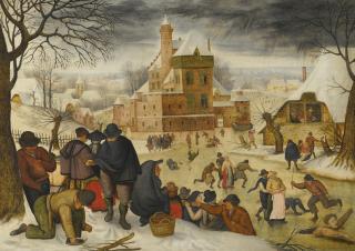 Pieter Brueghel The Younger - A Winter Landscape With Skaters