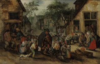 Pieter Brueghel the Younger - The Blind Hurdy-Gurdy Player