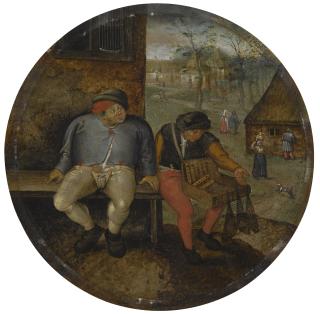 Pieter Brueghel The Younger - The Fat Peasant And The Peddler: A Flemish Proverb