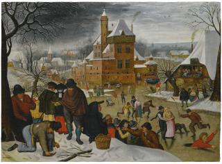 Pieter Brueghel The Younger - Winter Landscape With Skaters