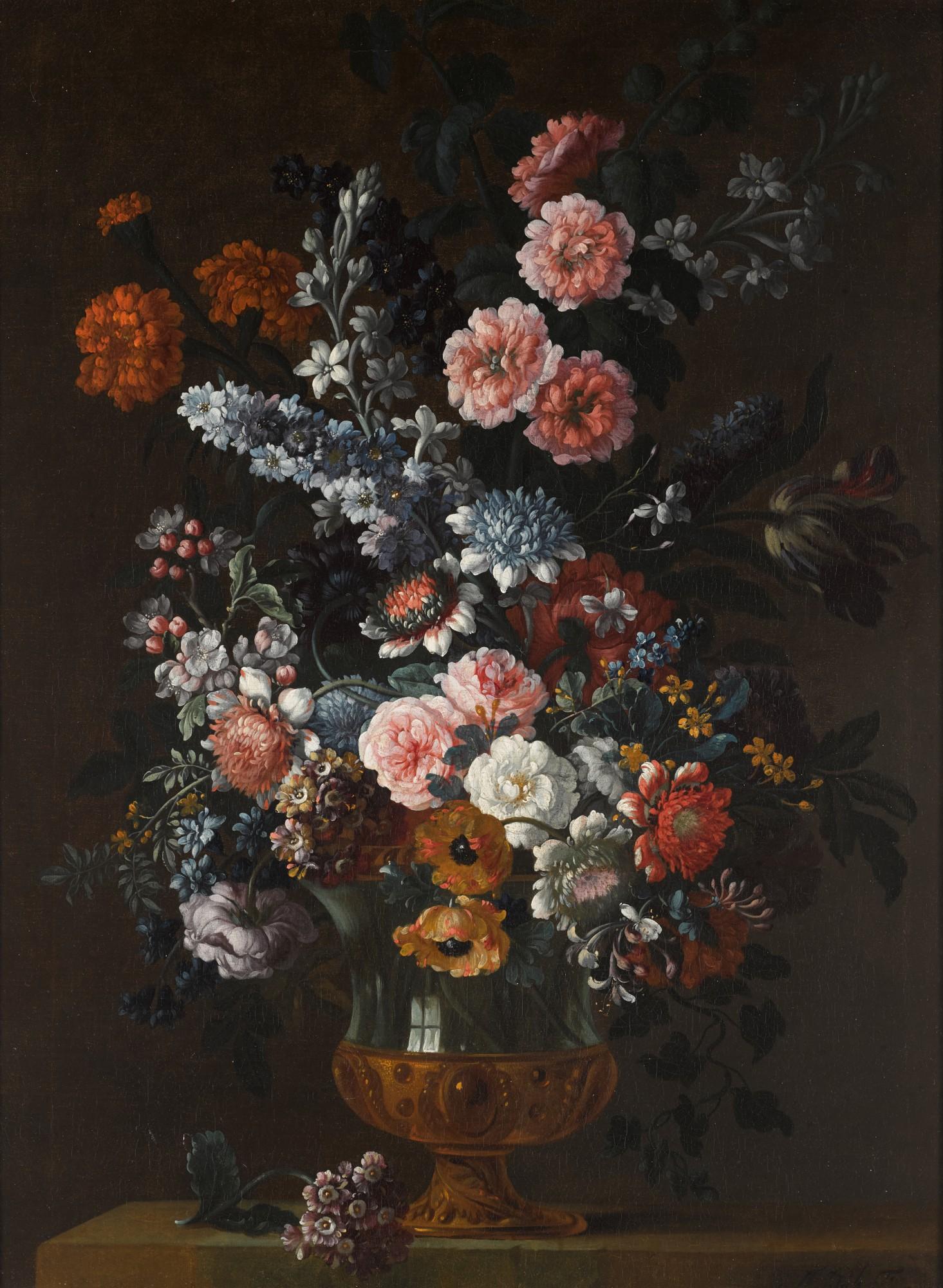 Pieter Casteels III - A Still Life Of Flowers