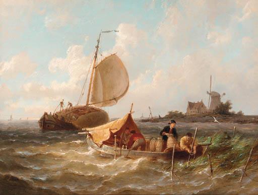 Pieter Christian Dommersen - Fishermen setting their lobster pots