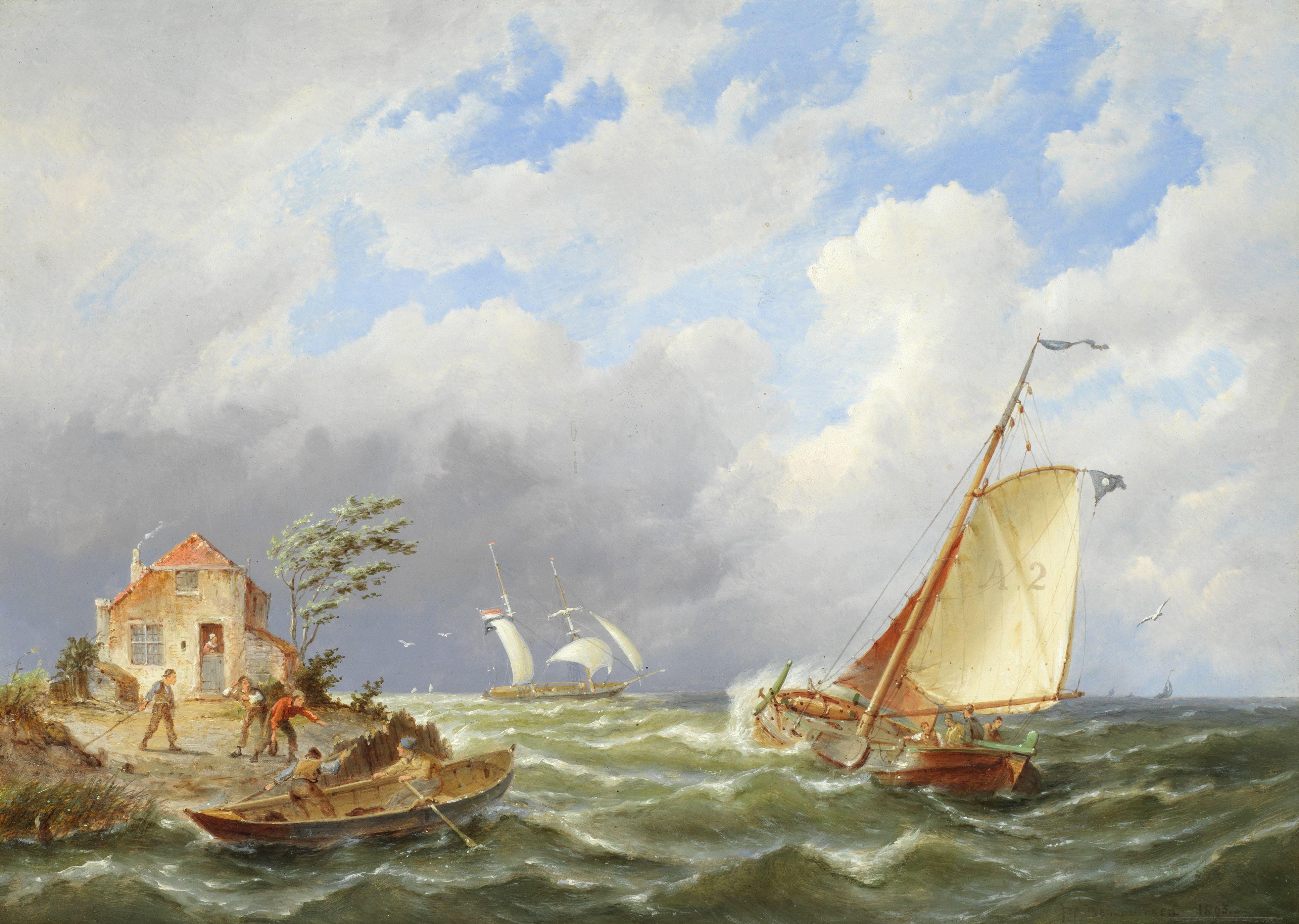 Pieter Christian Dommersen - On the isle of Arneland, Holland