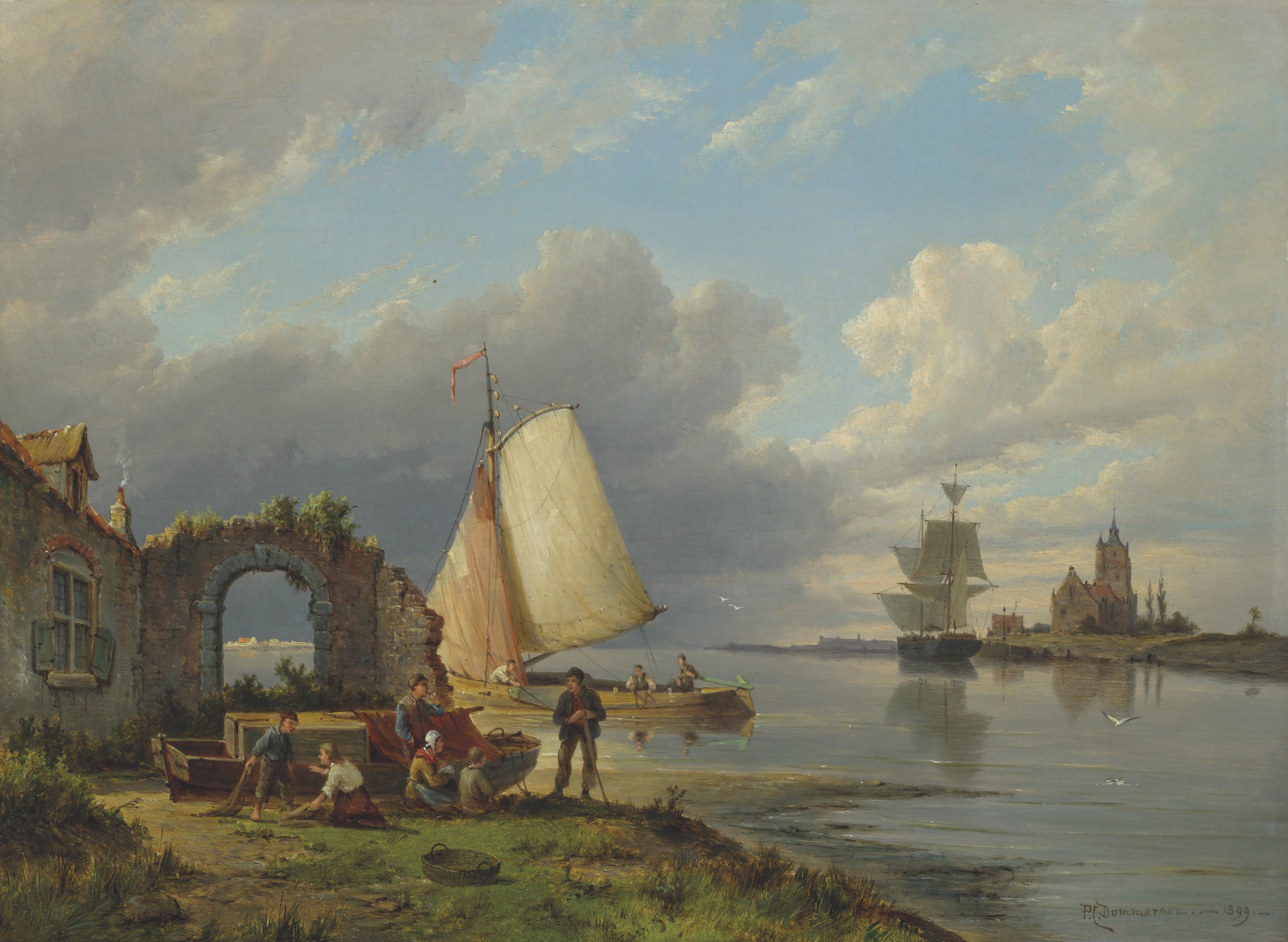 Pieter Christian Dommersen - On the Spaarn Nr Haarlem