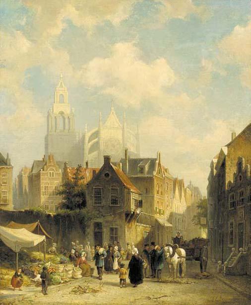 Pieter Christian Dommersen - Vegetable market