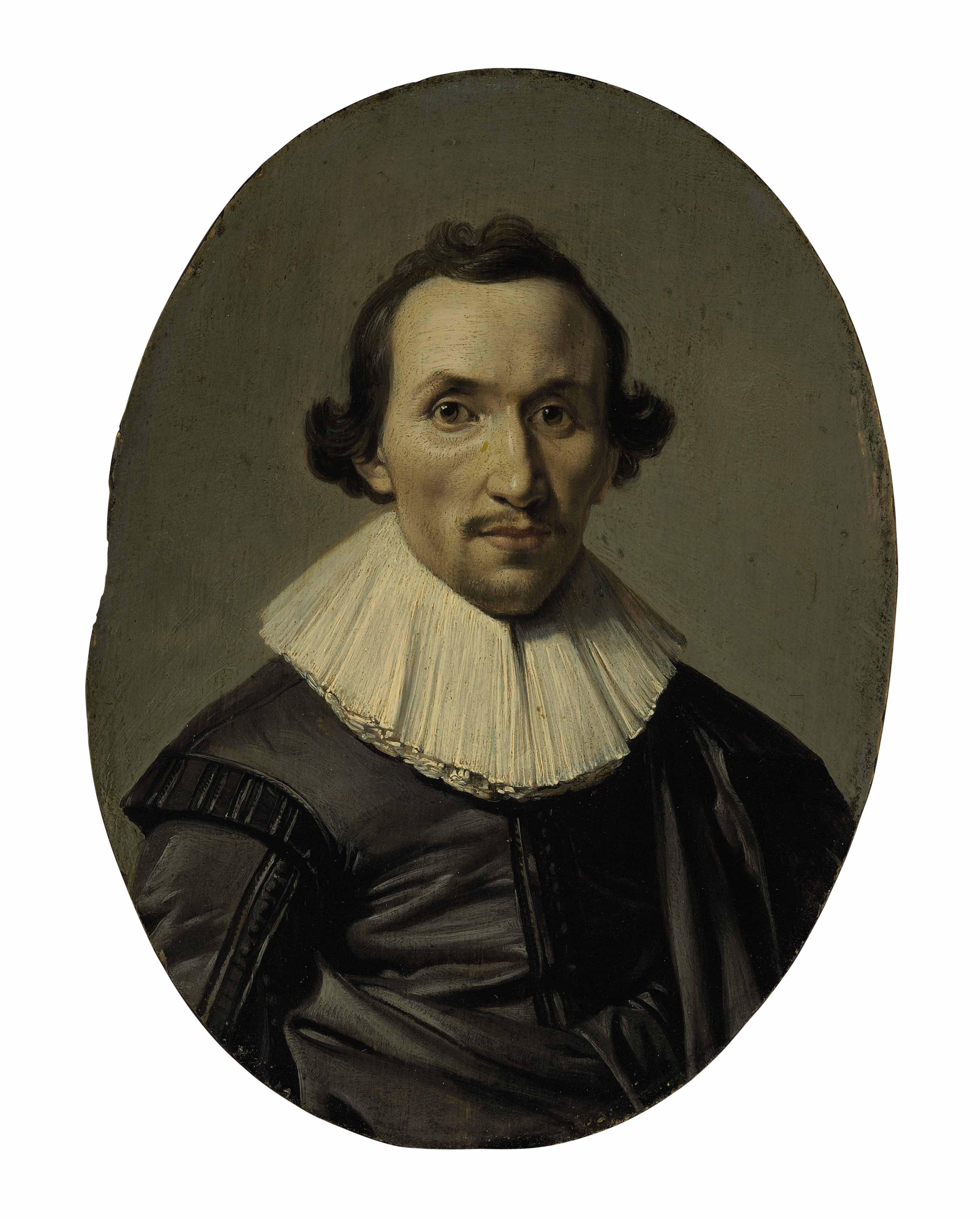 Pieter Codde - Portrait of a gentleman, half-length, in black
