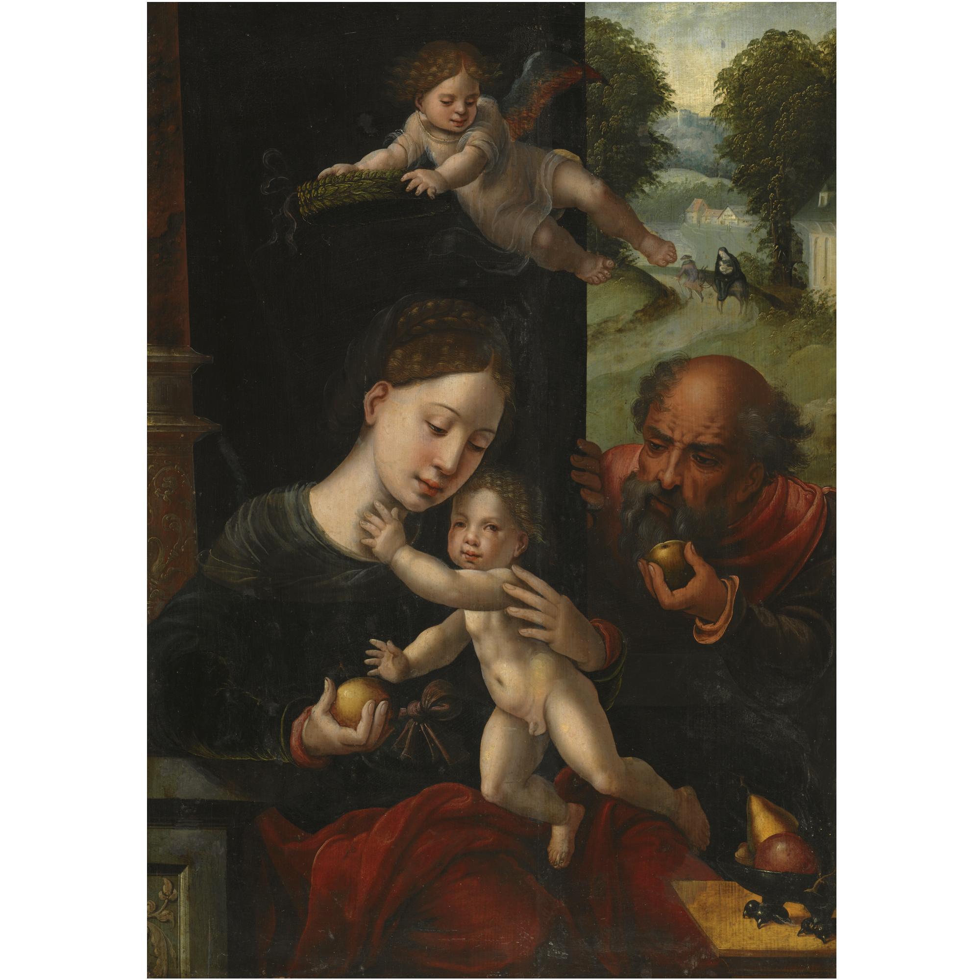 Pieter Coecke Van Aelst The Elder - The Holy Family, The Flight Into Egypt Beyond