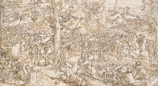 Pieter Coecke Van Aelst - The Fall Of Jericho With The Priests Transporting The Ark Of The Covenant