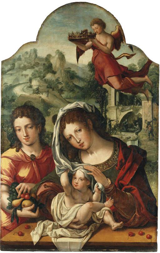 Pieter Coecke Van Aelst - The Virgin And Child With Saint John