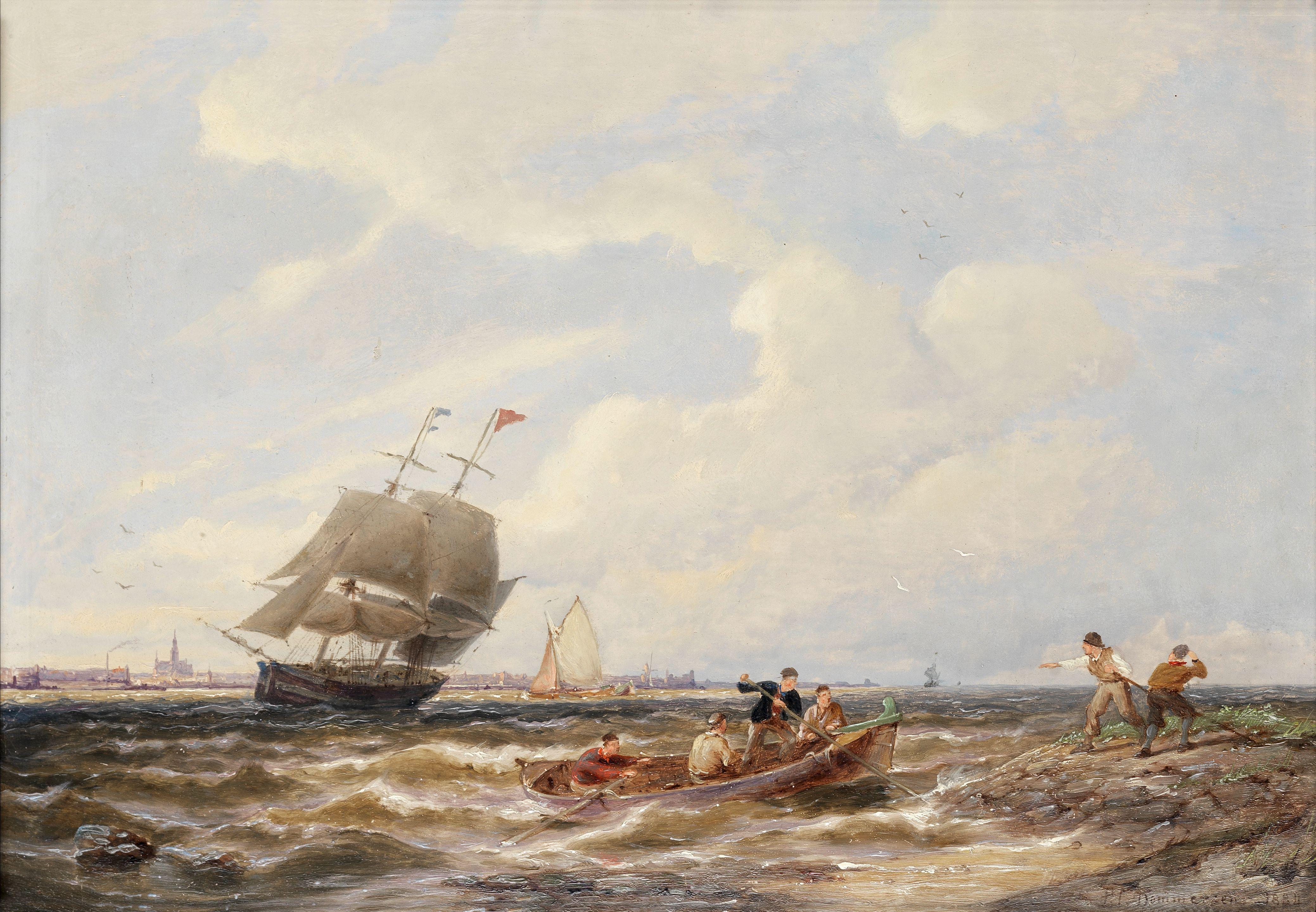 Pieter Cornelis Dommersen - \'Den Helder, North Holland\'