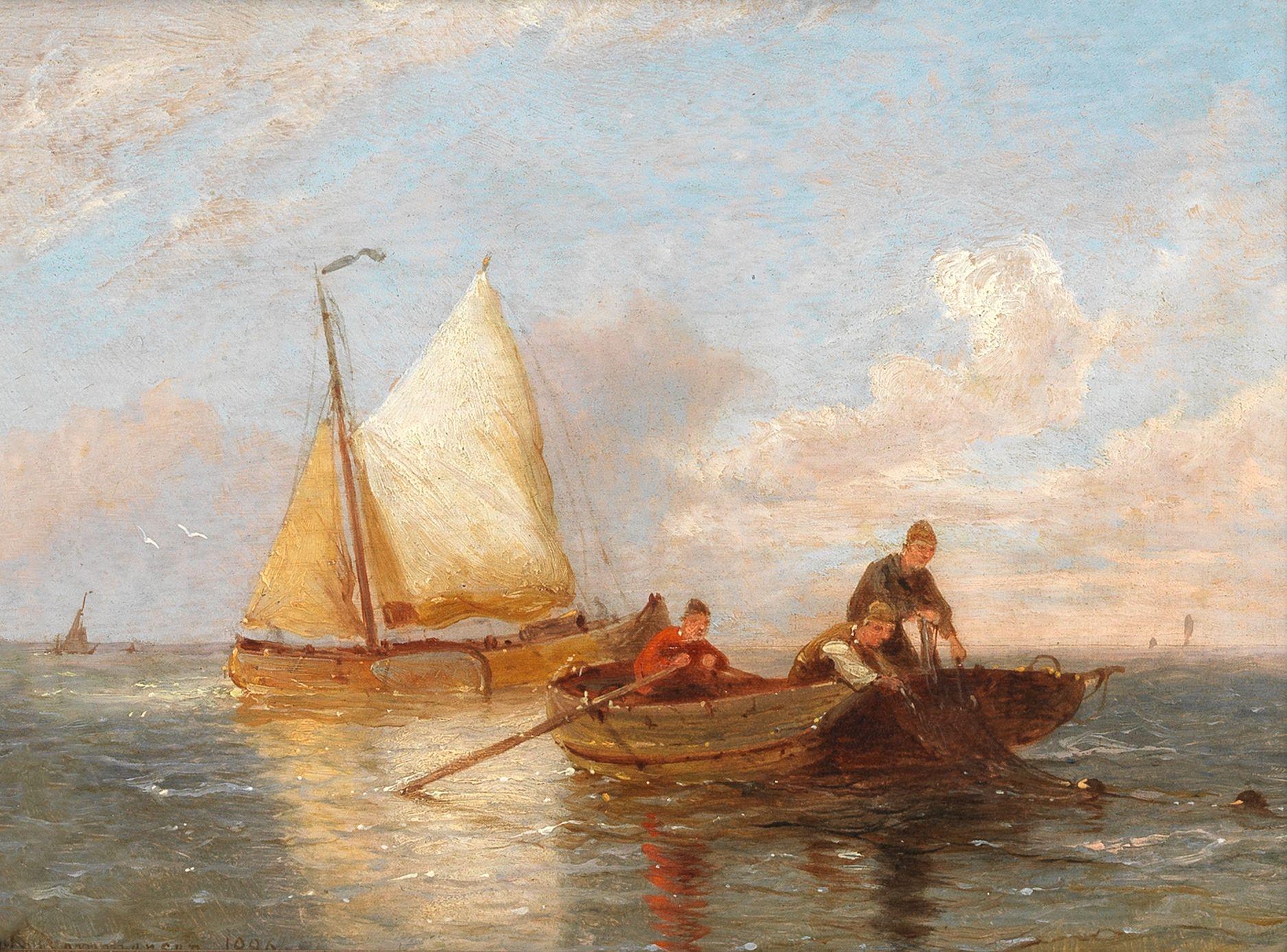 Pieter Cornelis Dommersen - Hauling in the net