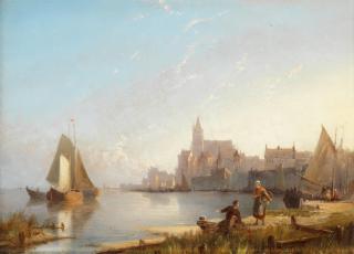 Pieter Cornelis Dommersen - Kampen on the Zuiderzee