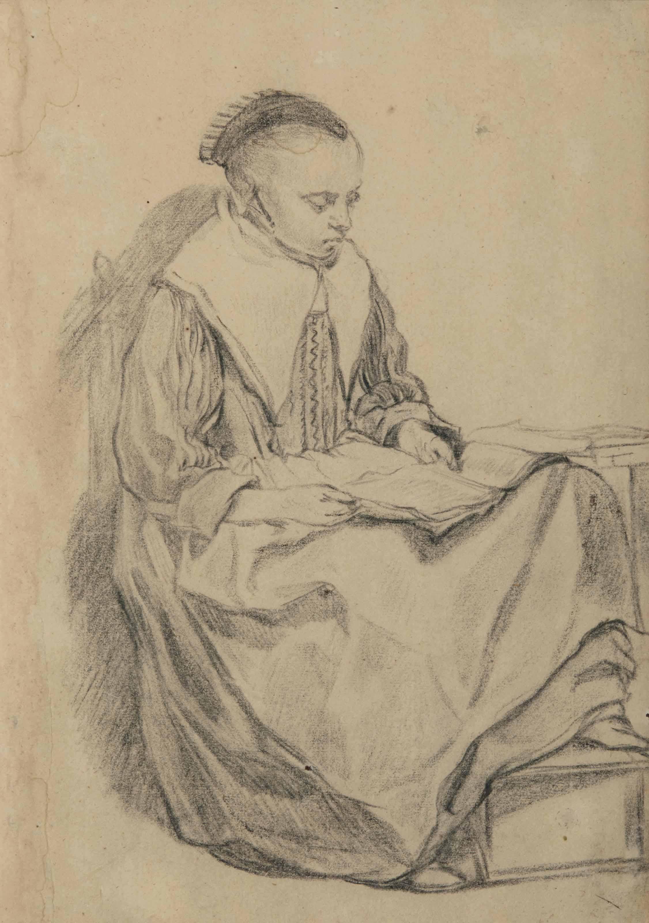 Pieter Cornelis Van Slingelandt - Jeune Femme Assise Lisant