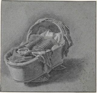 Pieter Cornelisz. Van Slingelandt - A cradle
