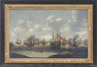 Pieter Cornelisz Van Soest - The Dutch attack on the English fleet in the Medway in June 1667