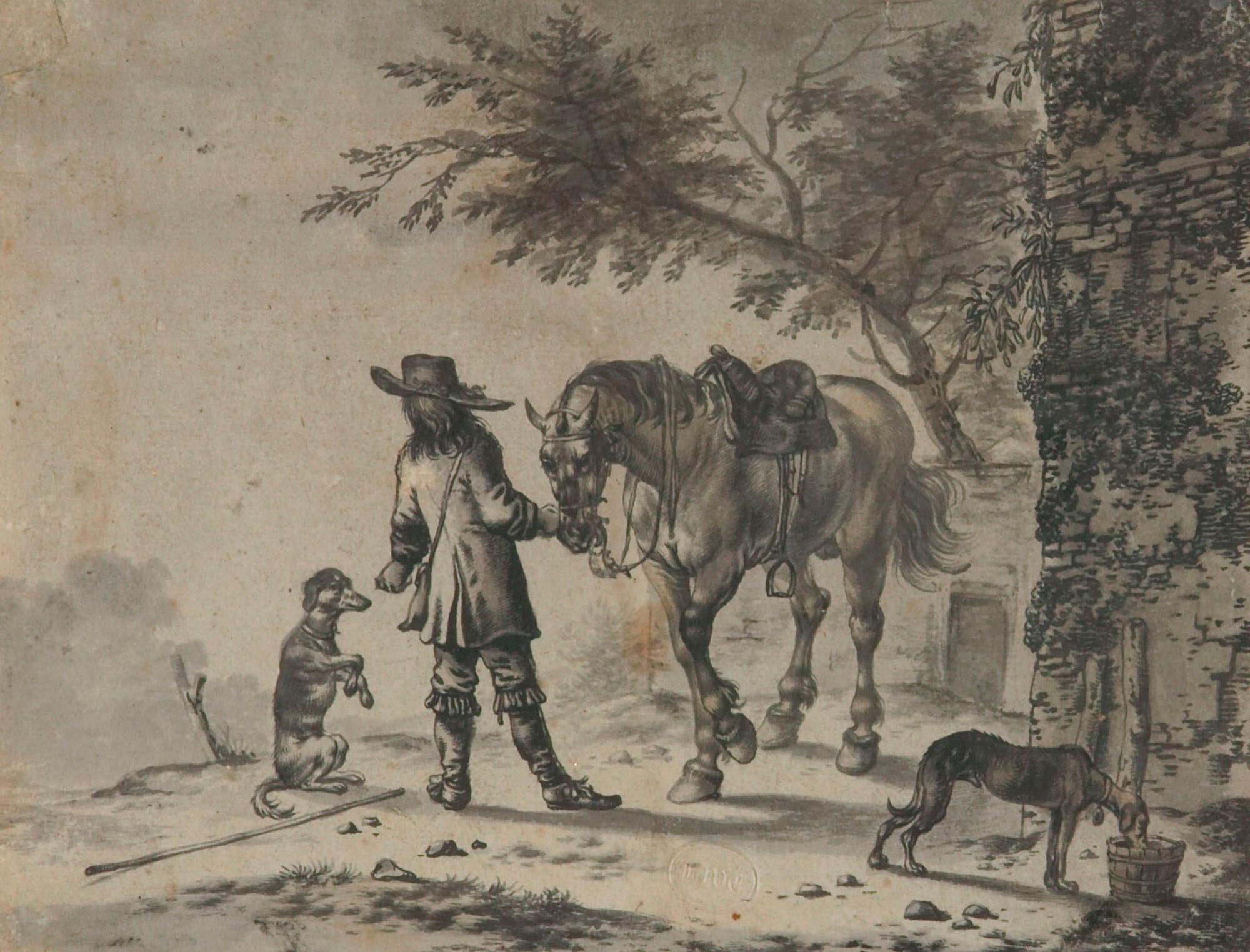 Pieter Cornelisz Verbeeck - Nach dem Ausritt.