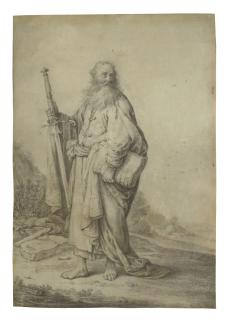 Pieter Cornelisz. Verbeeck - Saint Paul standing in a landscape