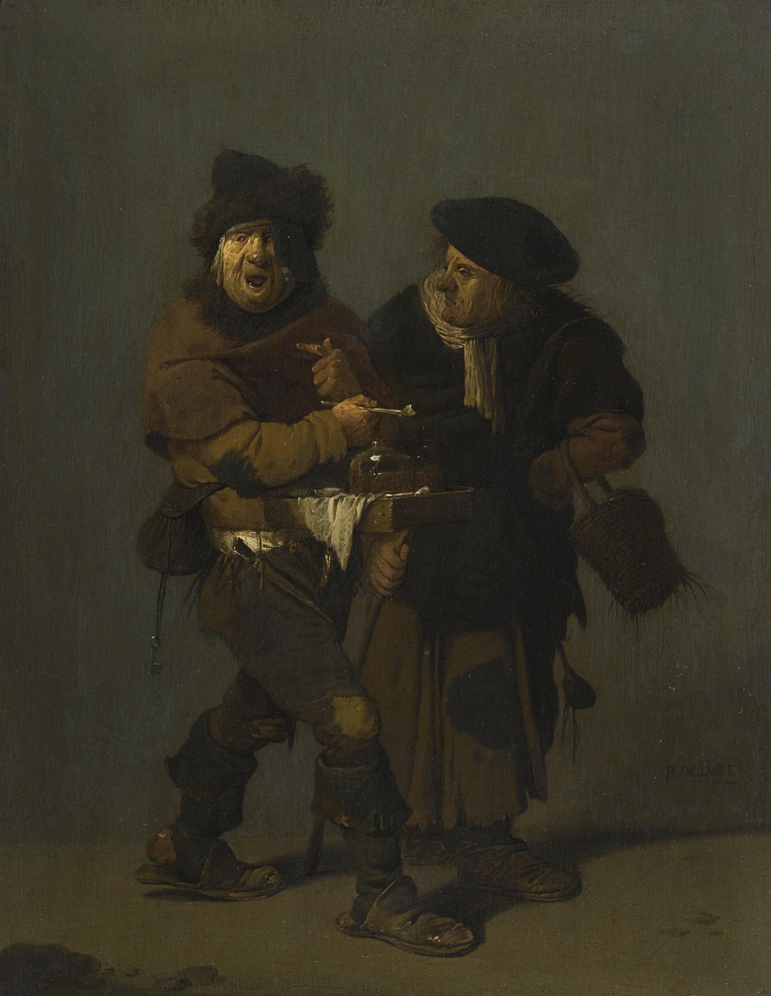Pieter De Bloot - A Pedlar And An Old Woman