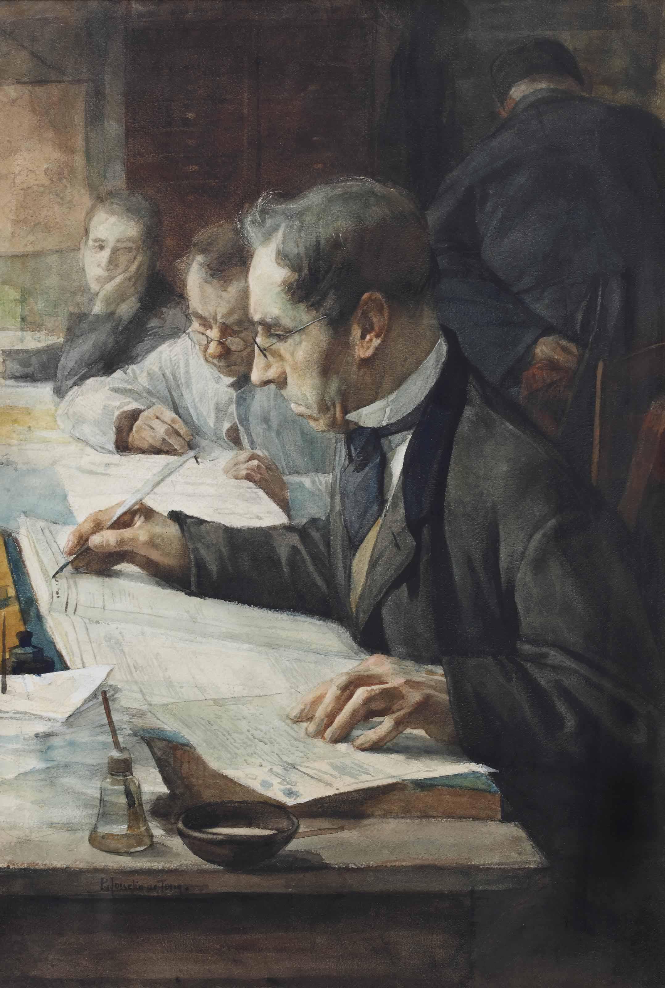 Pieter De Josselin De Jong - In the office