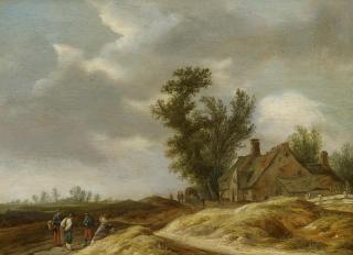 Pieter de Neyn - Dünenlandschaft mit Bauernhaus.